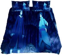 Parure De Lit King Size Lalks Kpoybiay - Parure De Lit Anime Ninja Avec 1 Couette + 2 Taies D'oreiller, Microfibre Ultra Douce, Facile D'entretien, Décoration De Chambre Parfaite