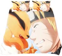 Parure De Lit King Size Lalks Kpoybiay - Parure De Lit Anime Ninja Avec 1 Couette + 2 Taies D'oreiller, Microfibre Ultra Douce, Facile D'entretien, Décoration De Chambre Parfaite