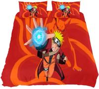 Parure De Lit King Size Lalks Kpoybiay - Parure De Lit Anime Ninja Avec 1 Couette + 2 Taies D'oreiller, Microfibre Ultra Douce, Facile D'entretien, Décoration De Chambre Parfaite