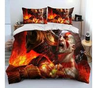 Parure De Lit Kratos Avec Housse De Couette Et Taie D'oreiller, Motif God Of War, Pour Garcon S Et Filles, Taille Double, Queen Et King Size
