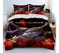 Parure De Lit Kratos Avec Housse De Couette Et Taie D'oreiller, Motif God Of War, Pour Garcon S Et Filles, Taille Double, Queen Et King Size