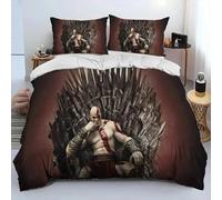 Parure De Lit Kratos Avec Housse De Couette Et Taie D'oreiller, Motif God Of War, Pour Garcon S Et Filles, Taille Double, Queen Et King Size