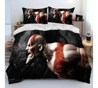 Parure De Lit Kratos Avec Housse De Couette Et Taie D'oreiller, Motif God Of War, Pour Garcon S Et Filles, Taille Double, Queen Et King Size