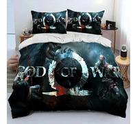 Parure De Lit Kratos Avec Housse De Couette Et Taie D'oreiller, Motif God Of War, Pour Garcon S Et Filles, Taille Double, Queen Et King Size