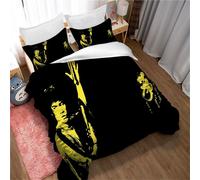Parure De Lit Kung Fu Bruce Lee - Housse De Couette Unie En Polycoton Avec Taies D'oreiller Assorties - Entretien Facile Et Lavable En Machine