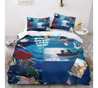 Parure De Lit La Petite Sirène, Housse De Couette, Couple, Dessin Anime, Princesse, Super Douce, Facile D'entretien, King Size, 2 Pieces, 1 Housse De Couette + Taie D'oreiller Asso