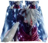 Parure De Lit Lalks Kpoybiay Ck - Parure De Lit Anime Ninja Avec 1 Couette + 2 Taies D'oreiller, Microfibre Ultra Douce, Facile D'entretien, Décoration De Chambre Parfaite