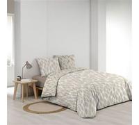 Parure de couette réversible + 240 x 220 cm coton 57 fils + 2 taies Mareva