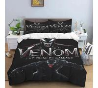 Parure De Lit Marvel Hero Venom Imprimee En 3d, Housse De Couette Et Taie D'oreiller, 2/3 Pieces, Pour Lit Simple, Double, Queen Size Et King Size