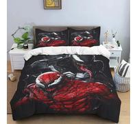 Parure De Lit Marvel Hero Venom Imprimee En 3d, Housse De Couette Et Taie D'oreiller, 2/3 Pieces, Pour Lit Simple, Double, Queen Size Et King Size