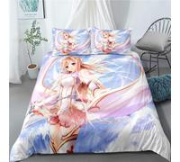 Parure De Lit Meete Nordic Sword Art Online, Housse De Couette Et 2 Taies D'oreiller 50 X 75 Cm, Douce Au Toucher.