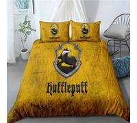 Parure De Lit Meete The Wizarding World Of Harry Potter, Housse De Couette Et Taies D'oreiller Faciles D'entretien, Literie Ultra Douce, Polycoton, Taille Double, 50 % Polyester