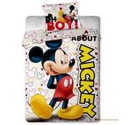 Parure de lit Mickey Disney - housse de couette taie lit 1 personne - 140 x 200 cm + 63 x 63 cm