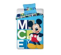 Aymax! Parure de lit Mickey Mouse pour enfant – Housse de couette 140x200 cm + Taie 63x63 cm