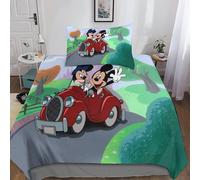 Parure De Lit Mickey Mouse Et Donald Duck, Housse De Couette En Microfibre Douce, Motif 3d Pour Chambre D'enfant, 3 Pieces Avec Fermeture Éclair, Lit Simple