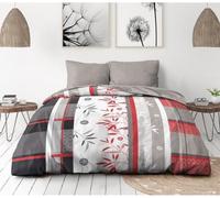 Parure de lit microfibre - HOME LINGE PASSION - SHIZUOKA - Housse 240 x 260 cm + 2 taies d'oreiller 63 x 63 cm - Bleu