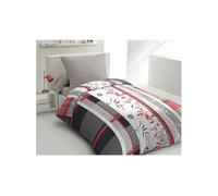 Parure de lit microfibre - SHIZUOKA - Housse 140 x 200 cm + 1 taie d'oreiller 63 x 63 cm - Bleu