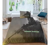 Parure De Lit Modern Warfare Avec Housse De Couette Et Taie D'oreiller Motif Personnages De Jeux Vidéo