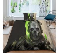 Parure De Lit Modern Warfare Pour Enfants Et Adolescents, Motif Dessin Anime, Housse De Couette Avec Personnages De Jeu, Housse De Couette En Microfibre Avec Fermeture Éclair, Pour
