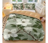 Parure de lit moderne avec housse de couette motif feuilles vertes tropicales, oiseaux paradisiaques, rayures noires et blanches, pour adultes (style 3, King size 240 x 220 cm + 65 x 65 x 2)