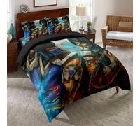 Parure De Lit Mortal Kombat Eu-Vv, Housse De Couette Bohème Pour 1/2 Personne Avec Taie D'oreiller Zippée, Parure De Lit Harley Quinn, Mk