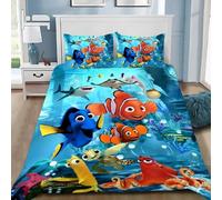 Parure De Lit Motif Dessin Anime, Housse De Couette Et Taie D'oreiller, Motif Nemo, Pour Chambre D'enfant, Garcon Ou Fille, Decoration Pour Chambre Simple, Double Ou Grande Taille