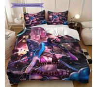 Parure De Lit Motif Jinx, Housse De Couette Et Taie D'oreiller, Douce, Decoration De Chambre À Coucher, Literie De Noël, Halloween, Cadeaux De Noël, Cadeau D'anniversaire (1 * Hous