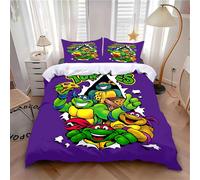 Parure De Lit Motif Tortues, Housse De Couette Et Taie D'oreiller, Motif Ninja Kawaii, Decoration Pour Chambre D'enfant, Simple Ou Double