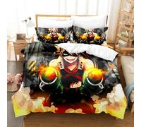Parure de lit My Hero Academia, housse de couette, dessin animé japonais, simple, Double, Queen, pleine taille, pour adolescents 13