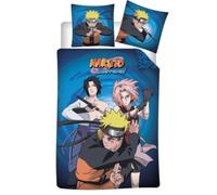 Aymax Parure de lit Naruto réversible Housse de couette 140x200 cm + taie 63x63 cm Bleu
