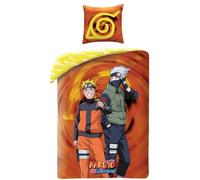 Parure de lit - NARUTO - Naruto et Kakashi - Microfibre - 1 housse de couette 140 x 200 cm + 1 taie 63 x 63 cm