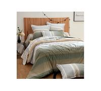 Parure de lit Niagara kaki 260x240 cm - Tradilinge