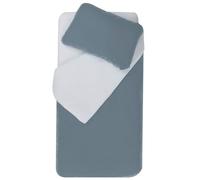 DODO Parure de couette pour enfant bicolore Bleu marine 100 x 140 cm