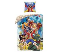 Parure de lit - ONE PIECE - Luffy et son équipage III - Microfibre - 1 housse de couette 140 x 200 cm + 1 taie 63 x 63 cm
