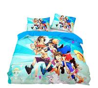 Parure De Lit One Piece Monkey D. Luffy Avec Housse De Couette Et Taie D'oreiller, Impression 3d, Cadeau Idéal Pour Enfants, Garcon S Et Adolescents