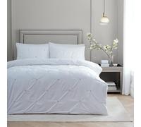 Parure de lit Paoletti Elysia - Parure de lit Luxueuse en Coton 200 Fils au Pouce carré brodée et plissée (Noir - Super King)