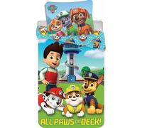 Parure de lit Pat’ Patrouille Officielle 100% Coton 140x200 cm + 1 taie d'oreiller 63x63 cm - Paw Patrol (C)