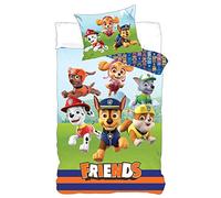 Parure de Lit Pat Patrouille Réversible pour Petit Lit - Housse de Couette 100x135 cm et Taie d'Oreiller 40x60 cm