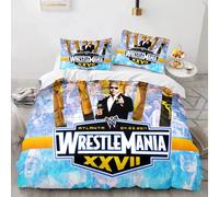 Parure De Lit Personnalisable Avec Housse De Couette Et Taie D'oreiller, Motif Jeu De Catch Wwe Eaw, Impression 3d