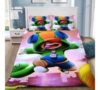 Parure De Lit Personnalisable Avec Housse De Couette Et Taie D'oreiller Motif Jeux D'anime B-Brawl-Leon