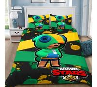 Parure De Lit Personnalisable Avec Housse De Couette Et Taie D'oreiller Motif Jeux D'anime B-Brawl-Leon