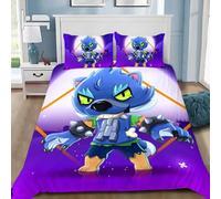 Parure De Lit Personnalisable Avec Housse De Couette Et Taie D'oreiller Motif Jeux D'anime B-Brawl-Leon