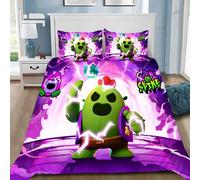 Parure De Lit Personnalisable Avec Housse De Couette Et Taie D'oreiller Motif Jeux D'anime B-Brawl-Leon