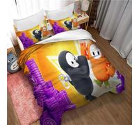 Parure De Lit Personnalisable Fall Guys, Housse De Couette Et Taie D'oreiller, Motif Ultimate Knockout, Pour Chambre D'enfant Ou De Garcon