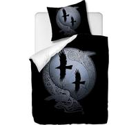 Parure De Lit Pi¿¿Ces Avec Housse De Couette Et Taie D'oreiller,Odins Ravens, X Cm / X Cm X , (Multi , Xcm)