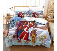 Parure De Lit Pi¿¿Ces Pour Beauty And The Beast Impression D Housse De Couette En Microfibre Avec Taies Single£¿Xcm£©