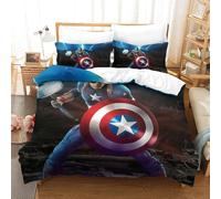 Parure De Lit Pi¿¿Ces Pour Captain America Marvel Comics Impression D Housse De Couette En Microfibre Hypoallergique Avec Fermeture ¿¿Clair Double£¿Xcm£©