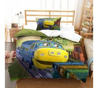 Parure De Lit Pi¿¿Ces Pour Chuggington Animated Train Impression D Housse De Couette En Microfibre Hypoallergique Avec Fermeture ¿¿Clair Single£¿