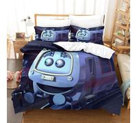 Parure De Lit Pi¿¿Ces Pour Chuggington Animated Train Impression D Housse De Couette En Microfibre Hypoallergique Avec Fermeture ¿¿Clair Double£¿