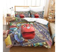 Parure De Lit Pi¿¿Ces Pour Chuggington Animated Train Impression D Housse De Couette En Microfibre Hypoallergique Avec Fermeture ¿¿Clair King£¿Xc